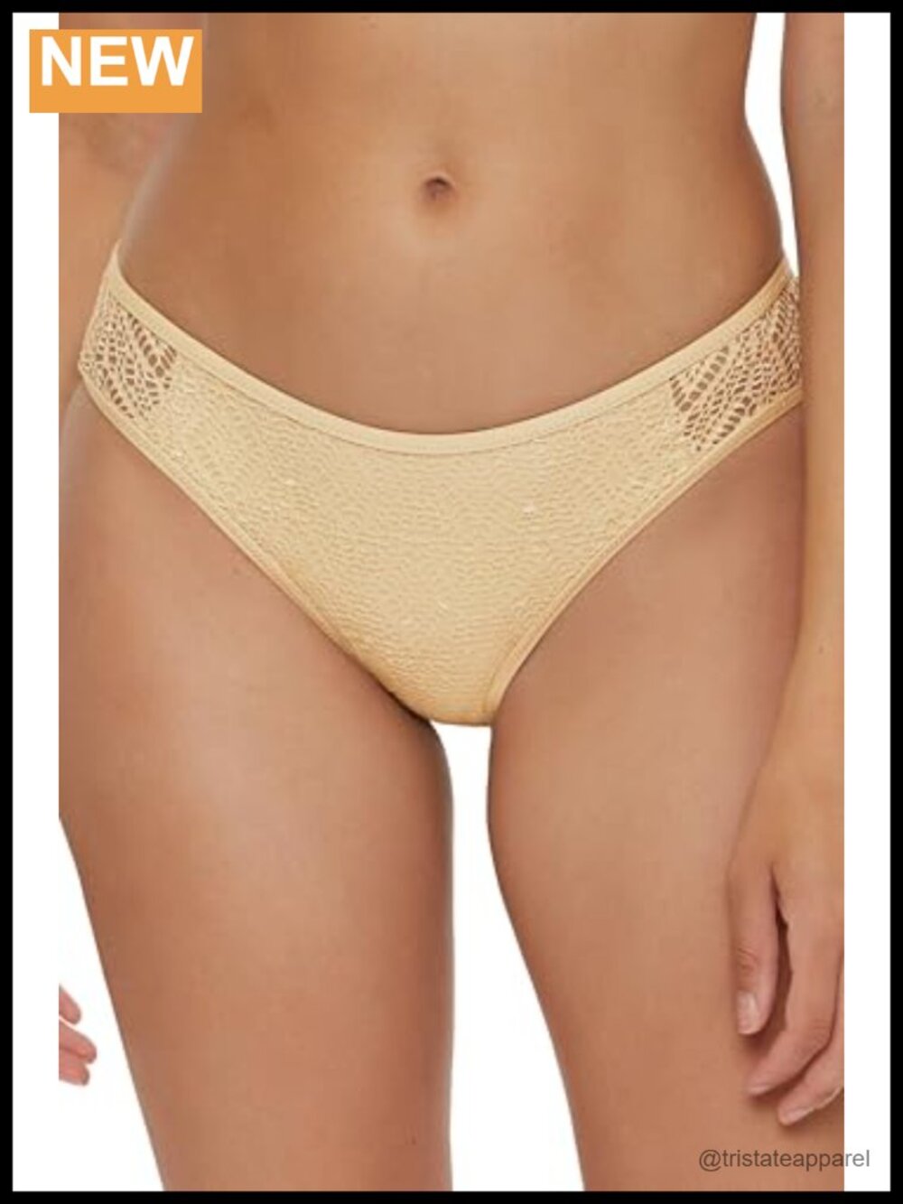 Cheeky Bikini Bottom Nylon Spandex Low Rise Swimwear